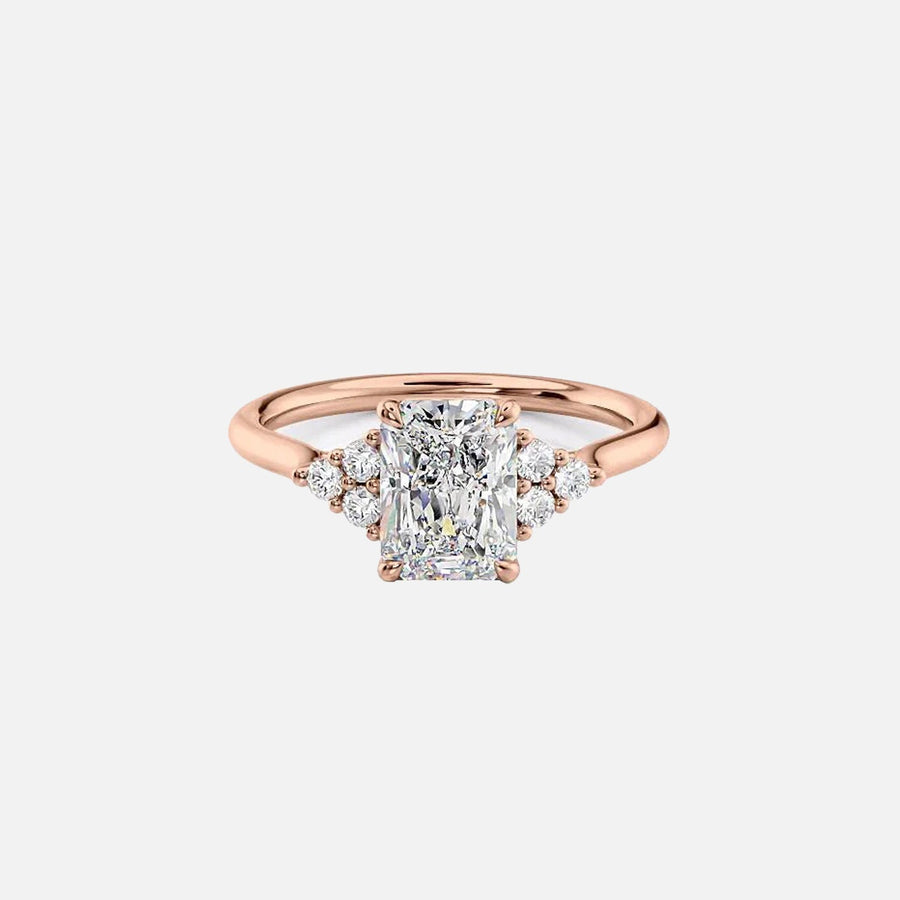 The Summer Radiant Side Stone Moissanite Ring - KNT - Engagement Rings, Wedding Bands & Fine Jewelry