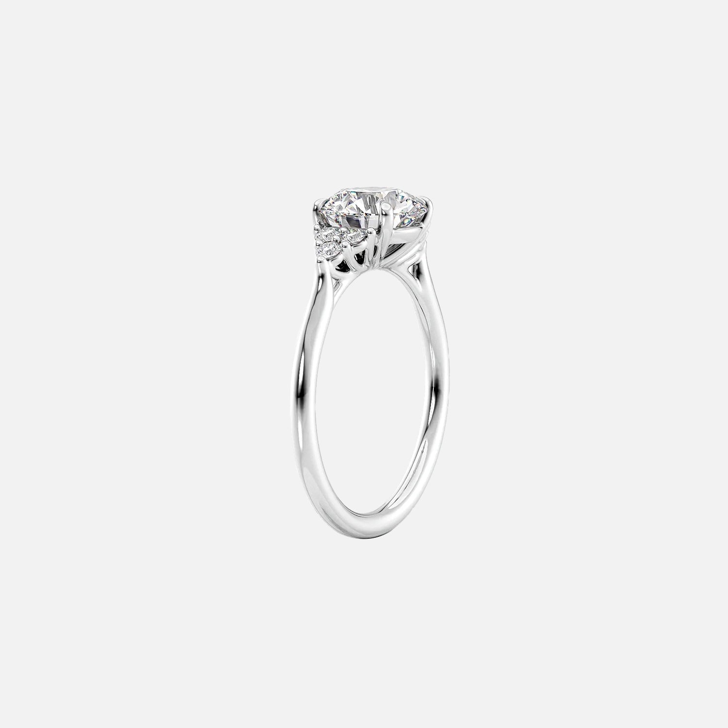 The Summer Radiant Side Stone Moissanite Ring - KNT - Engagement Rings, Wedding Bands & Fine Jewelry