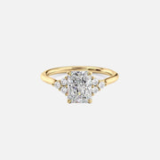 The Summer Radiant Side Stone Moissanite Ring - KNT - Engagement Rings, Wedding Bands & Fine Jewelry