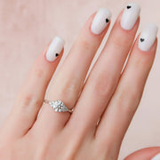 The Summer Round Side Stone Moissanite Ring - KNT - Engagement Rings, Wedding Bands & Fine Jewelry
