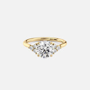 The Summer Round Side Stone Moissanite Ring - KNT - Engagement Rings, Wedding Bands & Fine Jewelry
