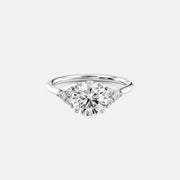 The Summer Round Side Stone Moissanite Ring - KNT - Engagement Rings, Wedding Bands & Fine Jewelry