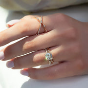The Sunny Cushion Pave Moissanite Ring - KNT - Engagement Rings, Wedding Bands & Fine Jewelry