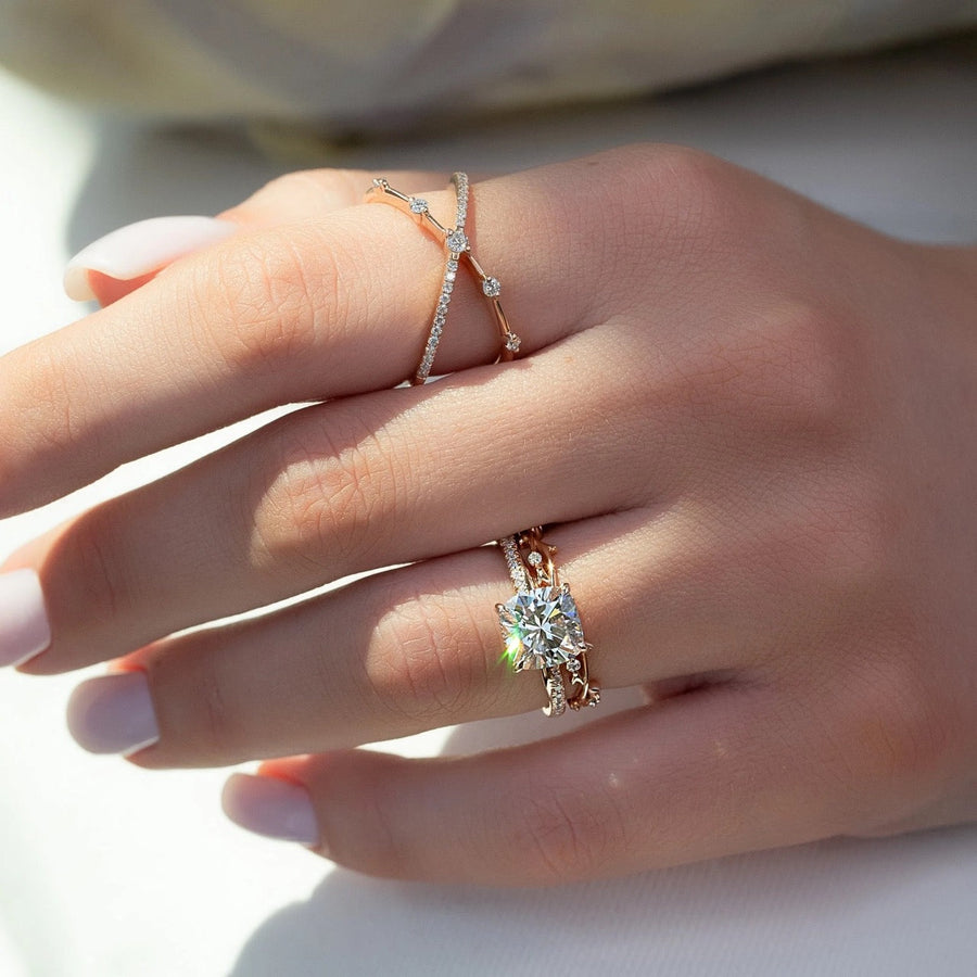 The Sunny Cushion Pave Moissanite Ring - KNT - Engagement Rings, Wedding Bands & Fine Jewelry