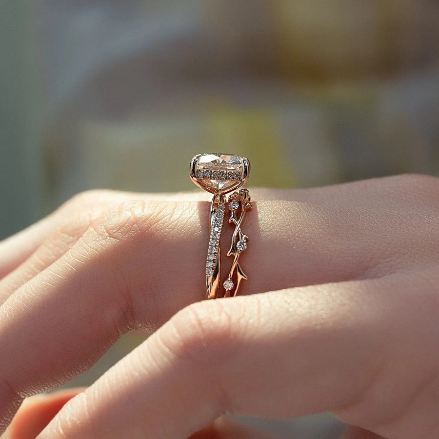 The Sunny Cushion Pave Moissanite Ring - KNT - Engagement Rings, Wedding Bands & Fine Jewelry