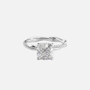 The Sunny Cushion Pave Moissanite Ring - KNT - Engagement Rings, Wedding Bands & Fine Jewelry