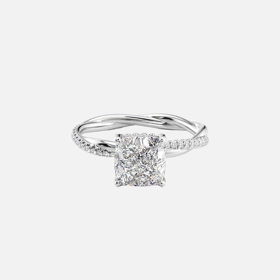 The Sunny Cushion Pave Moissanite Ring - KNT - Engagement Rings, Wedding Bands & Fine Jewelry