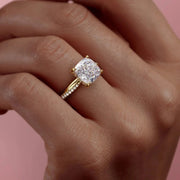 The Sunny Cushion Pave Moissanite Ring - KNT - Engagement Rings, Wedding Bands & Fine Jewelry