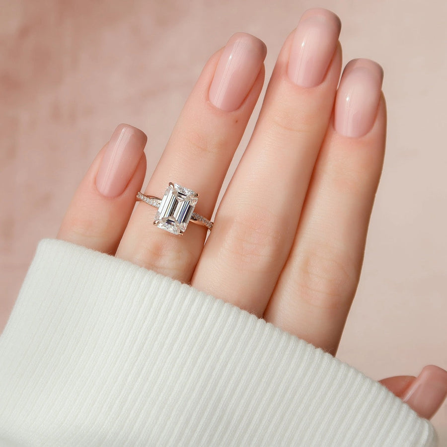 The Sunny Emerald Pave Moissanite Ring - KNT - Engagement Rings, Wedding Bands & Fine Jewelry