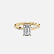 The Sunny Emerald Pave Moissanite Ring - KNT - Engagement Rings, Wedding Bands & Fine Jewelry