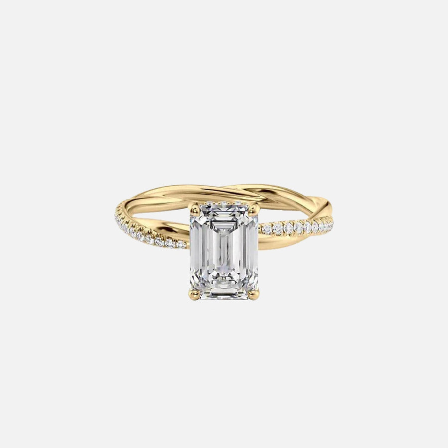 The Sunny Emerald Pave Moissanite Ring - KNT - Engagement Rings, Wedding Bands & Fine Jewelry