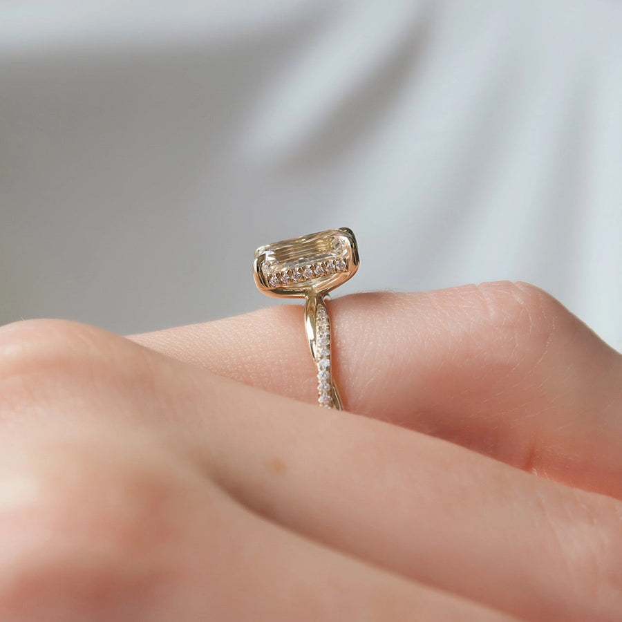 The Sunny Emerald Pave Moissanite Ring - KNT - Engagement Rings, Wedding Bands & Fine Jewelry