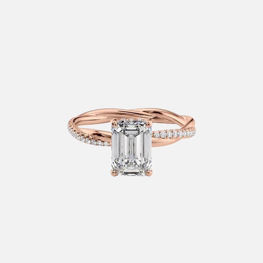 The Sunny Emerald Pave Moissanite Ring - KNT - Engagement Rings, Wedding Bands & Fine Jewelry