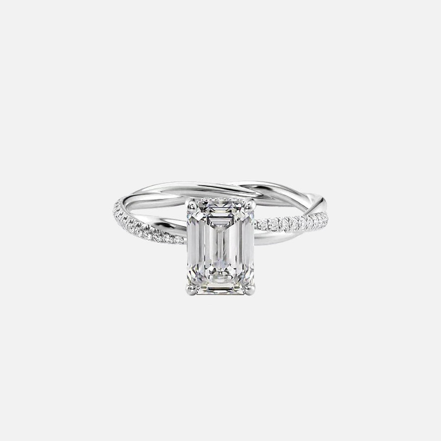 The Sunny Emerald Pave Moissanite Ring - KNT - Engagement Rings, Wedding Bands & Fine Jewelry