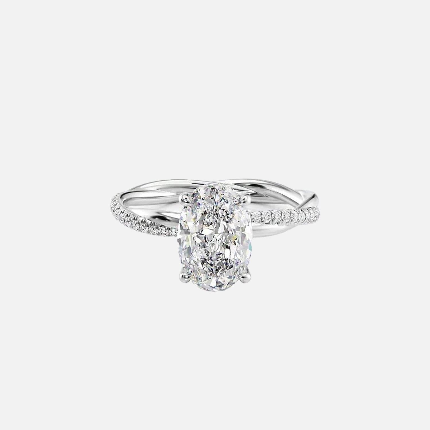 The Sunny Oval Pave Moissanite Ring - KNT - Engagement Rings, Wedding Bands & Fine Jewelry