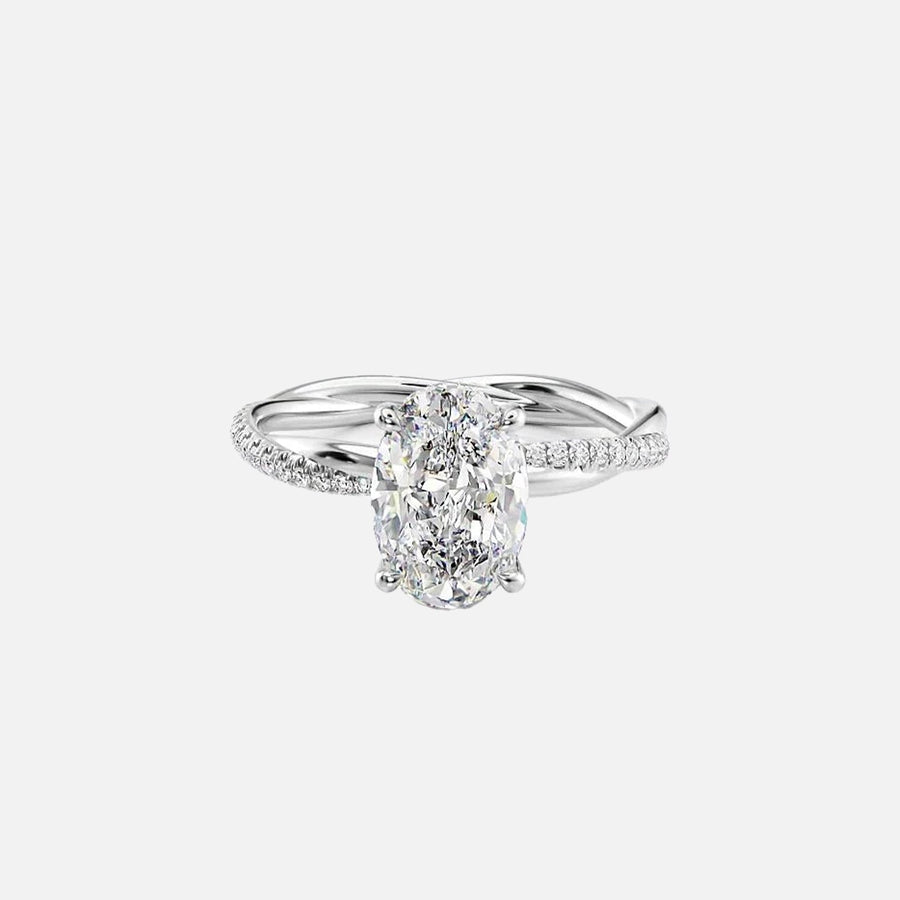 The Sunny Oval Pave Moissanite Ring - KNT - Engagement Rings, Wedding Bands & Fine Jewelry
