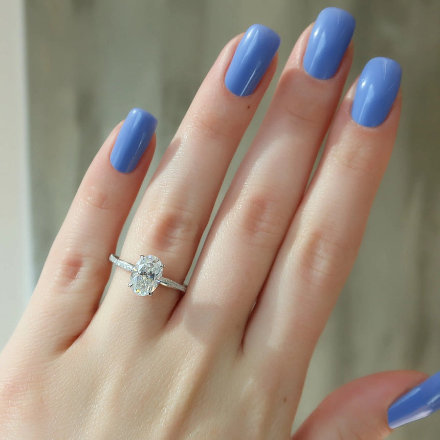 The Sunny Oval Pave Moissanite Ring - KNT - Engagement Rings, Wedding Bands & Fine Jewelry