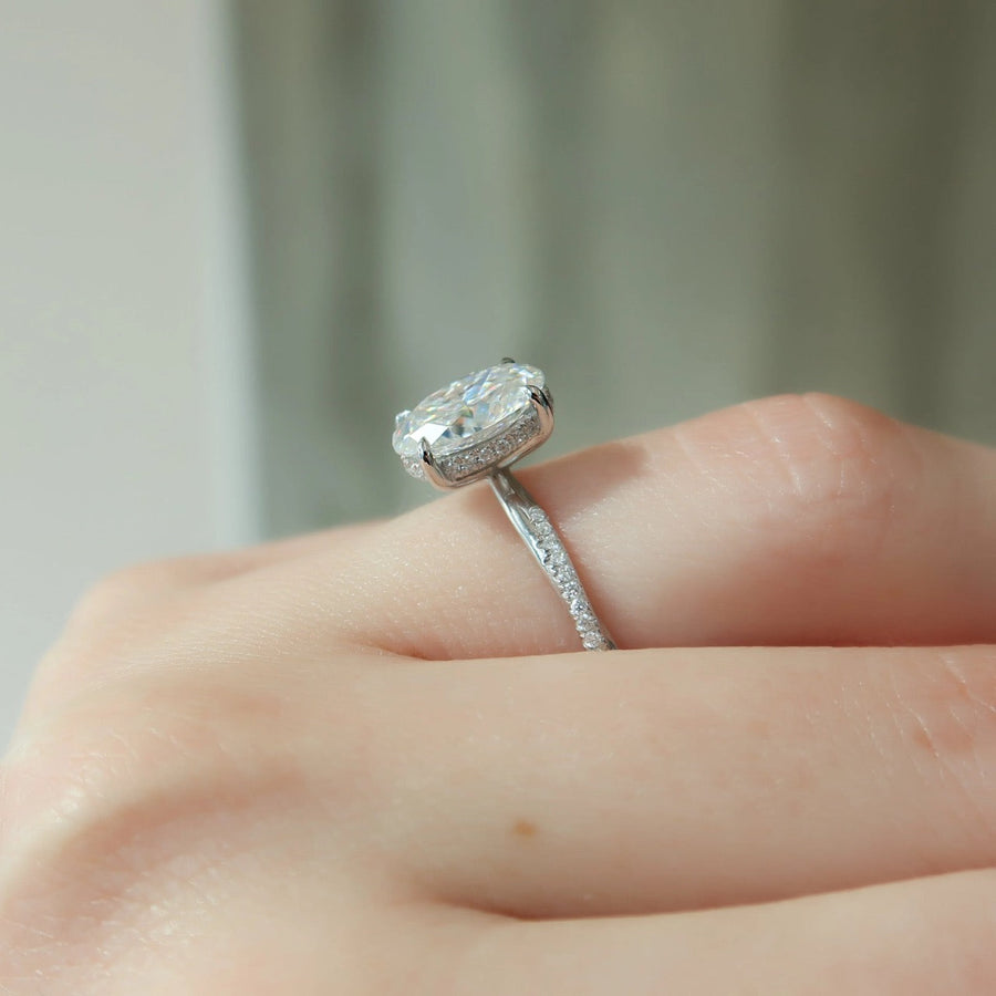 The Sunny Oval Pave Moissanite Ring - KNT - Engagement Rings, Wedding Bands & Fine Jewelry