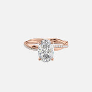 The Sunny Oval Pave Moissanite Ring - KNT - Engagement Rings, Wedding Bands & Fine Jewelry