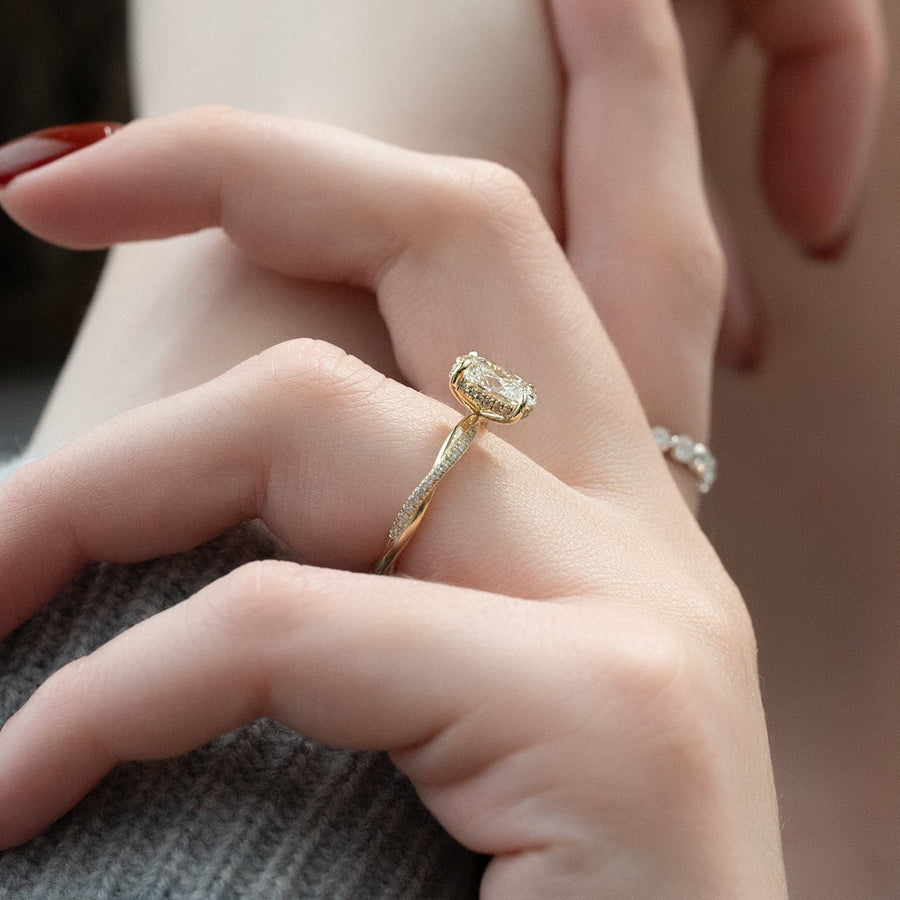 The Sunny Oval Pave Moissanite Ring - KNT - Engagement Rings, Wedding Bands & Fine Jewelry
