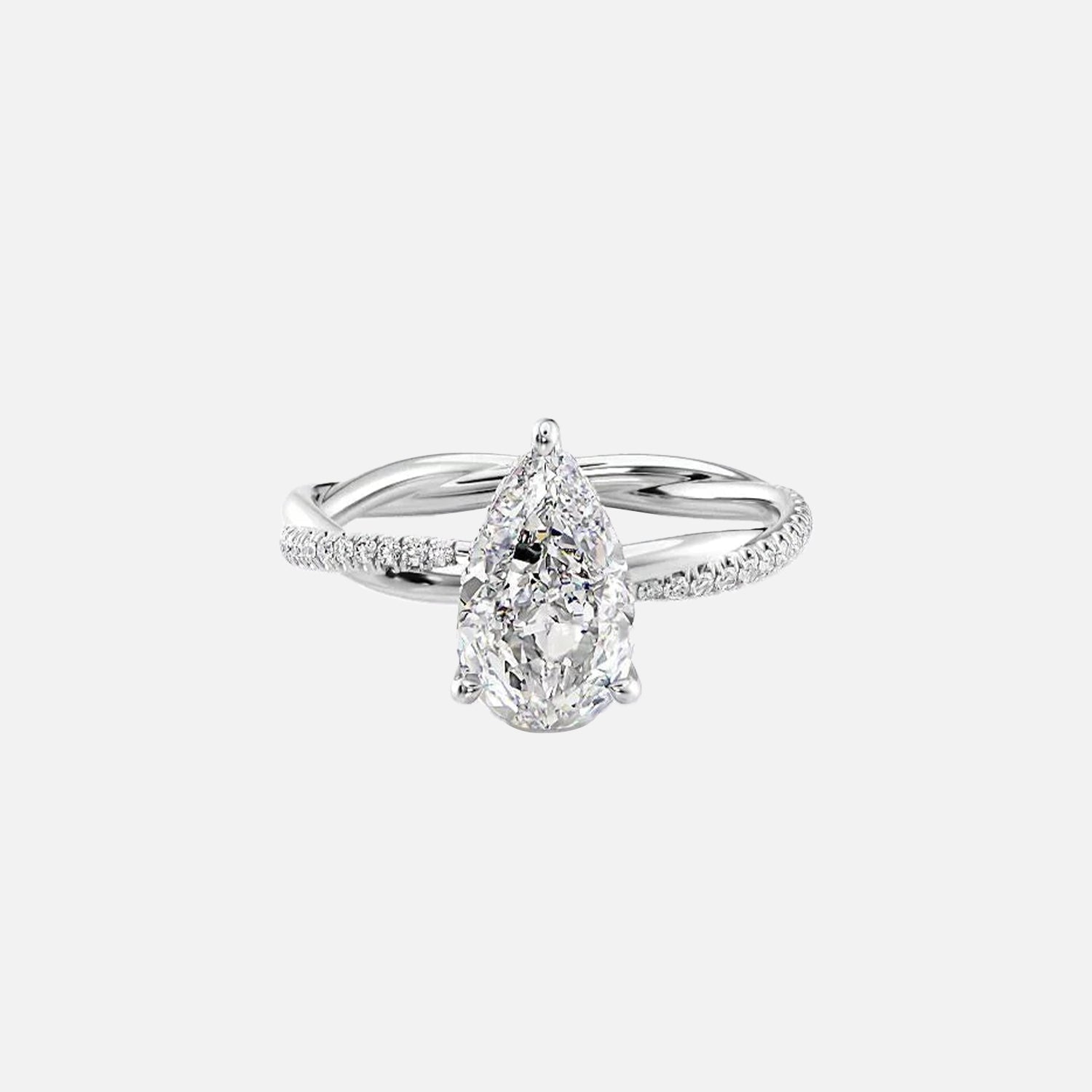 The Sunny Pear Pave Moissanite Ring - KNT - Engagement Rings, Wedding Bands & Fine Jewelry