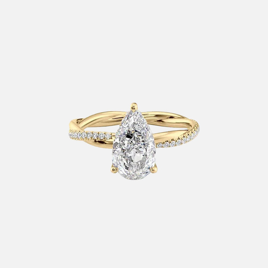 The Sunny Pear Pave Moissanite Ring - KNT - Engagement Rings, Wedding Bands & Fine Jewelry