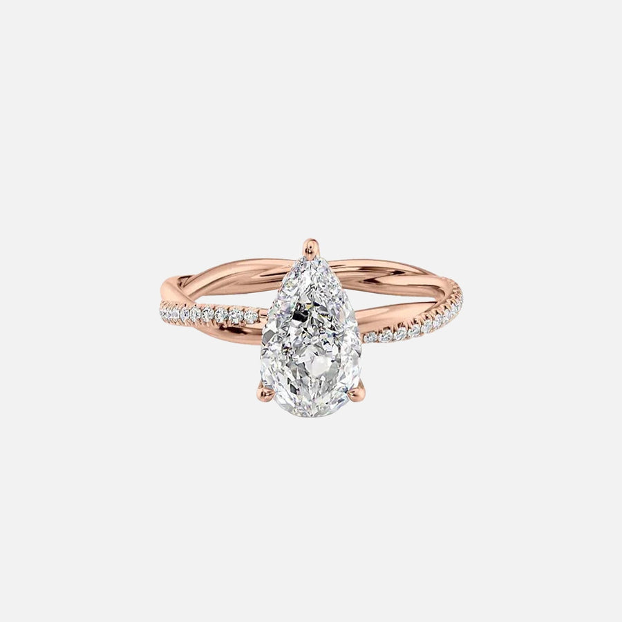 The Sunny Pear Pave Moissanite Ring - KNT - Engagement Rings, Wedding Bands & Fine Jewelry