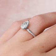 The Sunny Pear Pave Moissanite Ring - KNT - Engagement Rings, Wedding Bands & Fine Jewelry