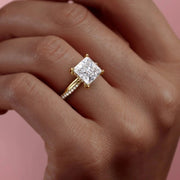 The Sunny Princess Pave Moissanite Ring - KNT - Engagement Rings, Wedding Bands & Fine Jewelry