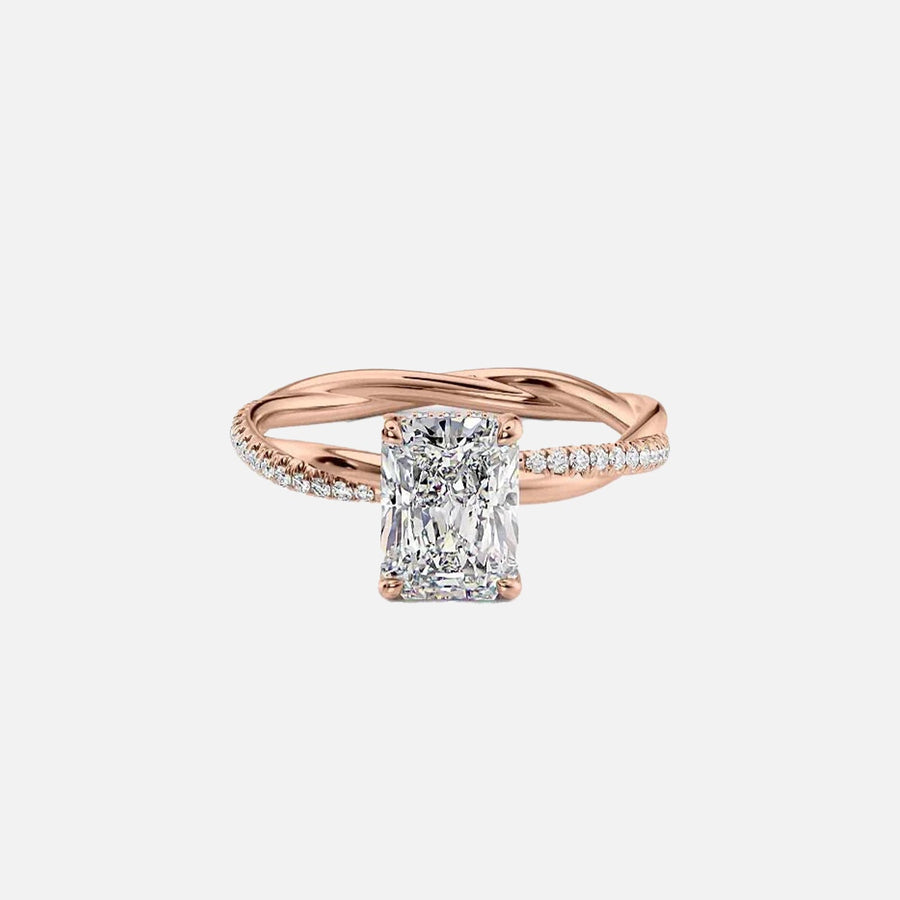 The Sunny Radiant Pave Moissanite Ring - KNT - Engagement Rings, Wedding Bands & Fine Jewelry
