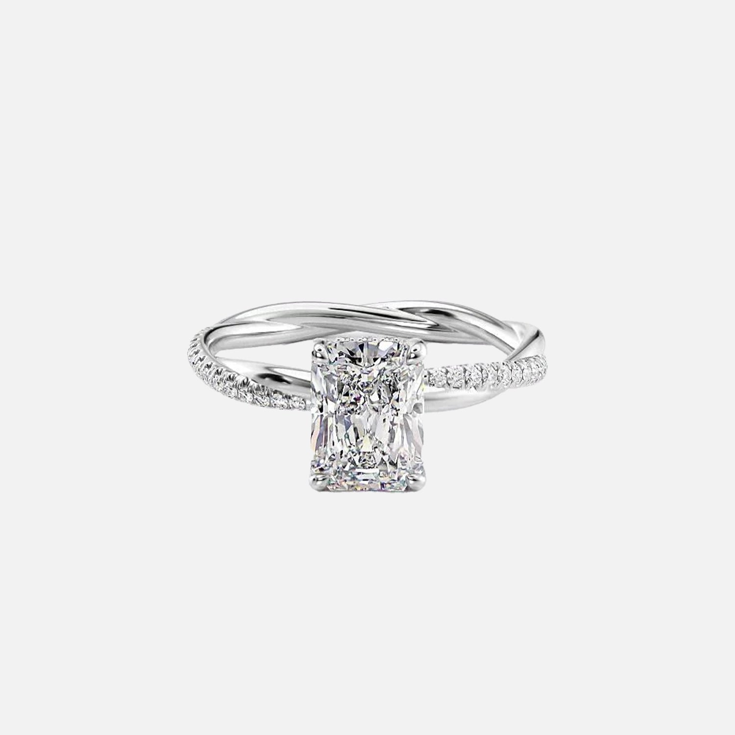 The Sunny Radiant Pave Moissanite Ring - KNT - Engagement Rings, Wedding Bands & Fine Jewelry