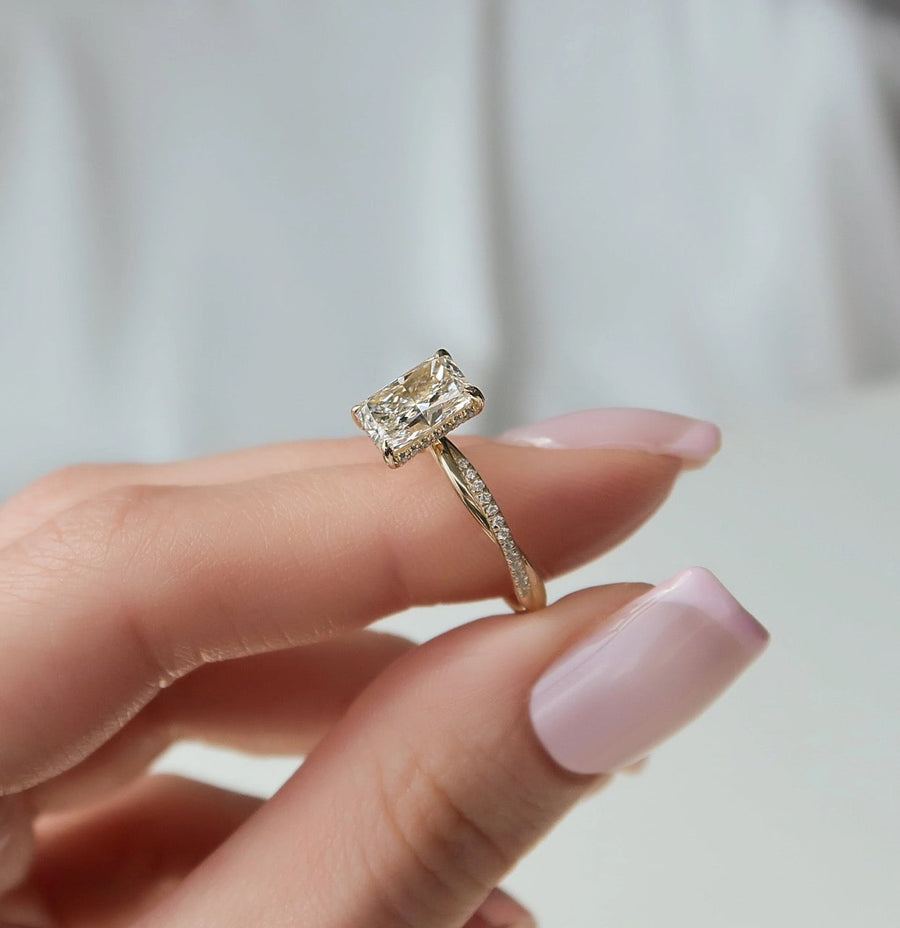 The Sunny Radiant Pave Moissanite Ring - KNT - Engagement Rings, Wedding Bands & Fine Jewelry