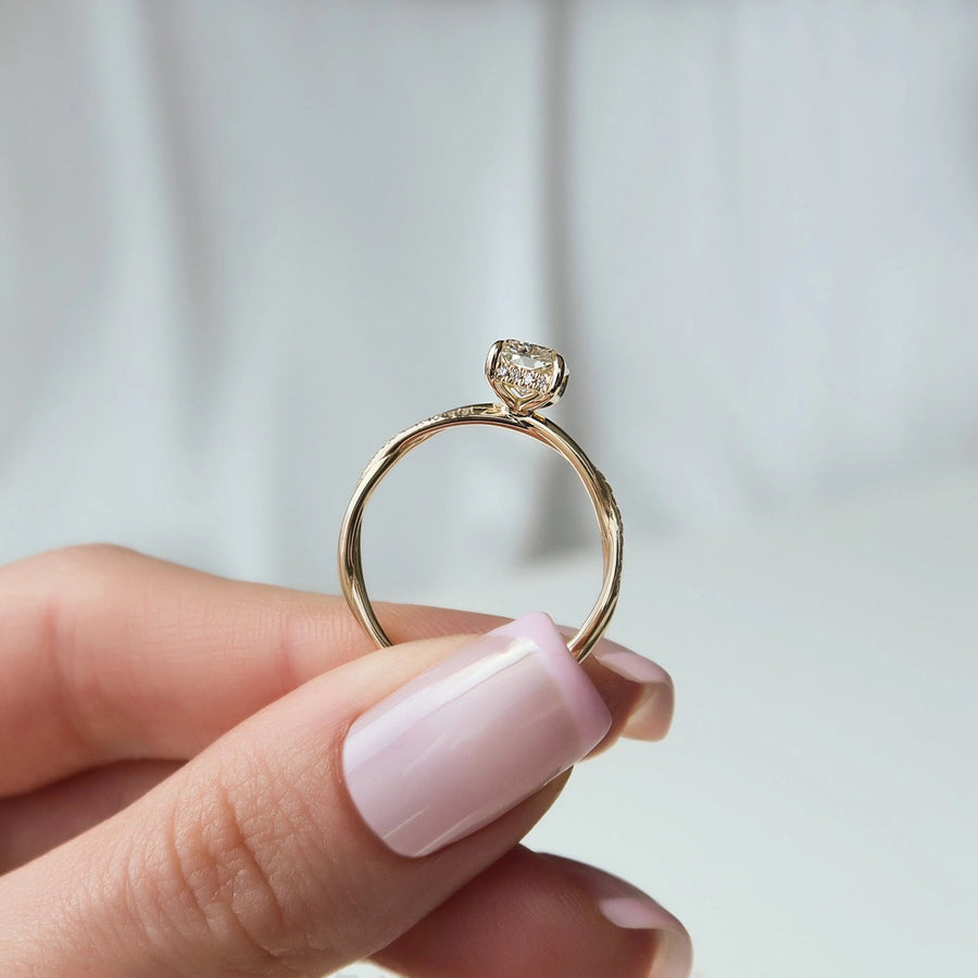 The Sunny Radiant Pave Moissanite Ring - KNT - Engagement Rings, Wedding Bands & Fine Jewelry