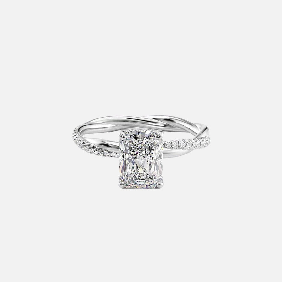 The Sunny Radiant Pave Moissanite Ring - KNT - Engagement Rings, Wedding Bands & Fine Jewelry