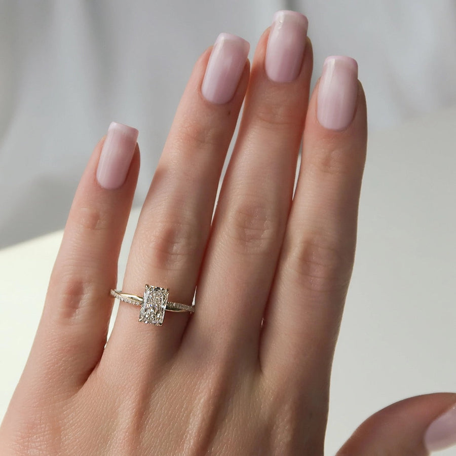 The Sunny Radiant Pave Moissanite Ring - KNT - Engagement Rings, Wedding Bands & Fine Jewelry