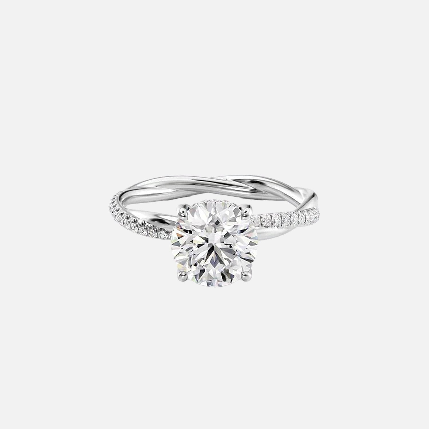 The Sunny Round Pave Moissanite Ring - KNT - Engagement Rings, Wedding Bands & Fine Jewelry