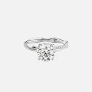The Sunny Round Pave Moissanite Ring - KNT - Engagement Rings, Wedding Bands & Fine Jewelry