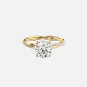 The Sunny Round Pave Moissanite Ring - KNT - Engagement Rings, Wedding Bands & Fine Jewelry