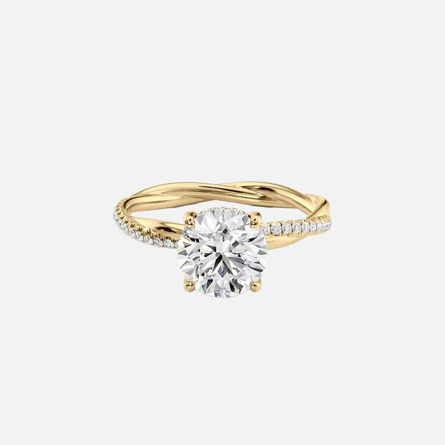 The Sunny Round Pave Moissanite Ring - KNT - Engagement Rings, Wedding Bands & Fine Jewelry