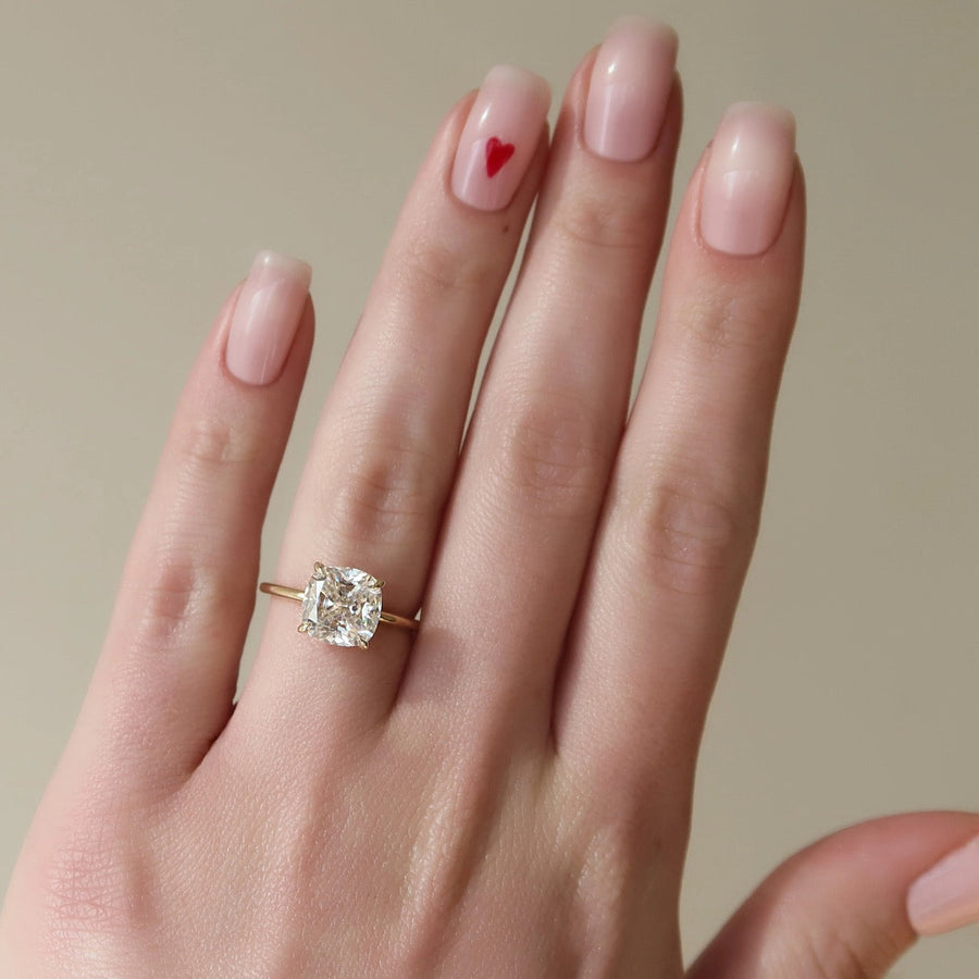 The Sydney Cushion Solitaire Moissanite Ring - KNT - Engagement Rings, Wedding Bands & Fine Jewelry