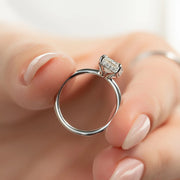 The Sydney Emerald Solitaire Moissanite Ring - KNT - Engagement Rings, Wedding Bands & Fine Jewelry