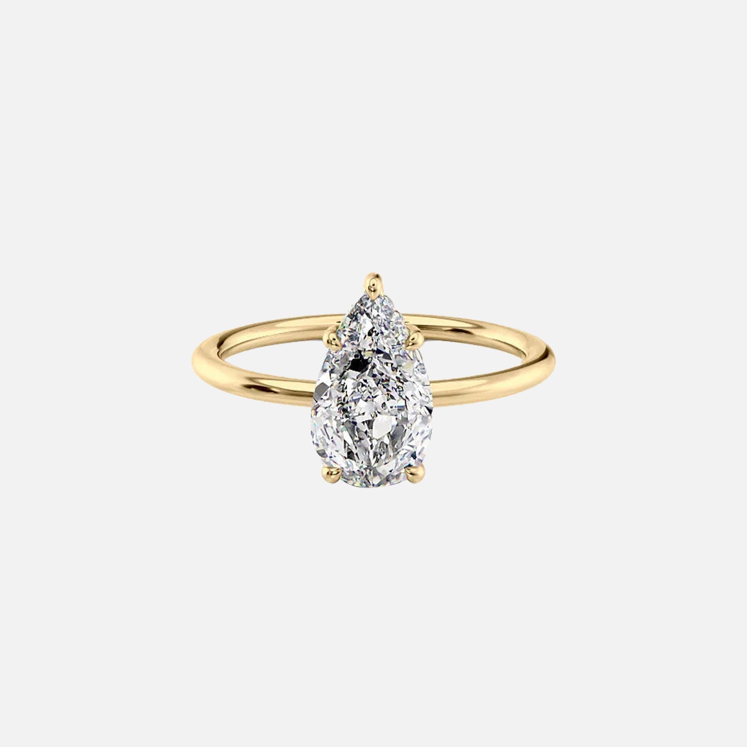 The Sydney Pear Solitaire Moissanite Ring - KNT - Engagement Rings, Wedding Bands & Fine Jewelry
