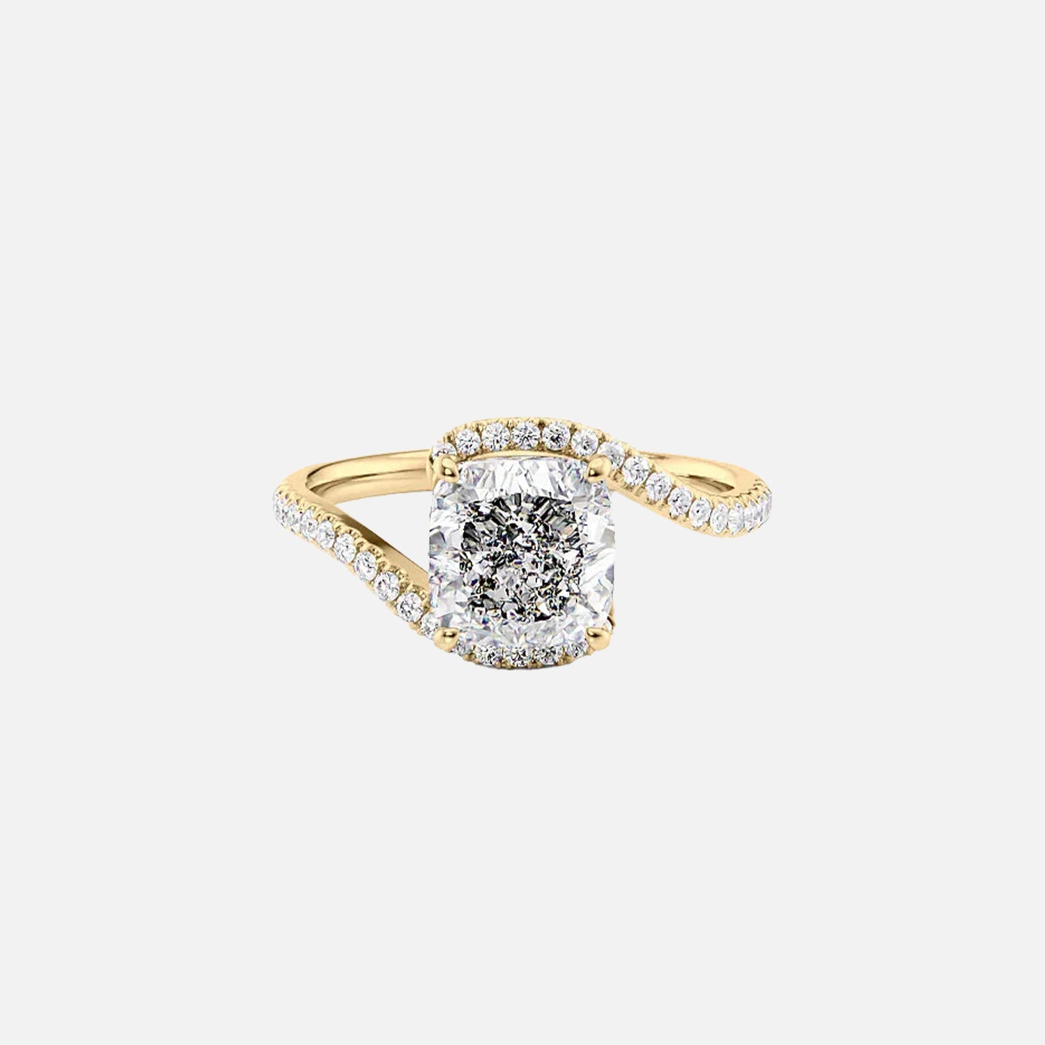The Sylvia Cushion Pave Moissanite Ring - KNT - Engagement Rings, Wedding Bands & Fine Jewelry