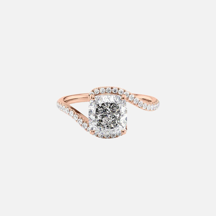 The Sylvia Cushion Pave Moissanite Ring - KNT - Engagement Rings, Wedding Bands & Fine Jewelry