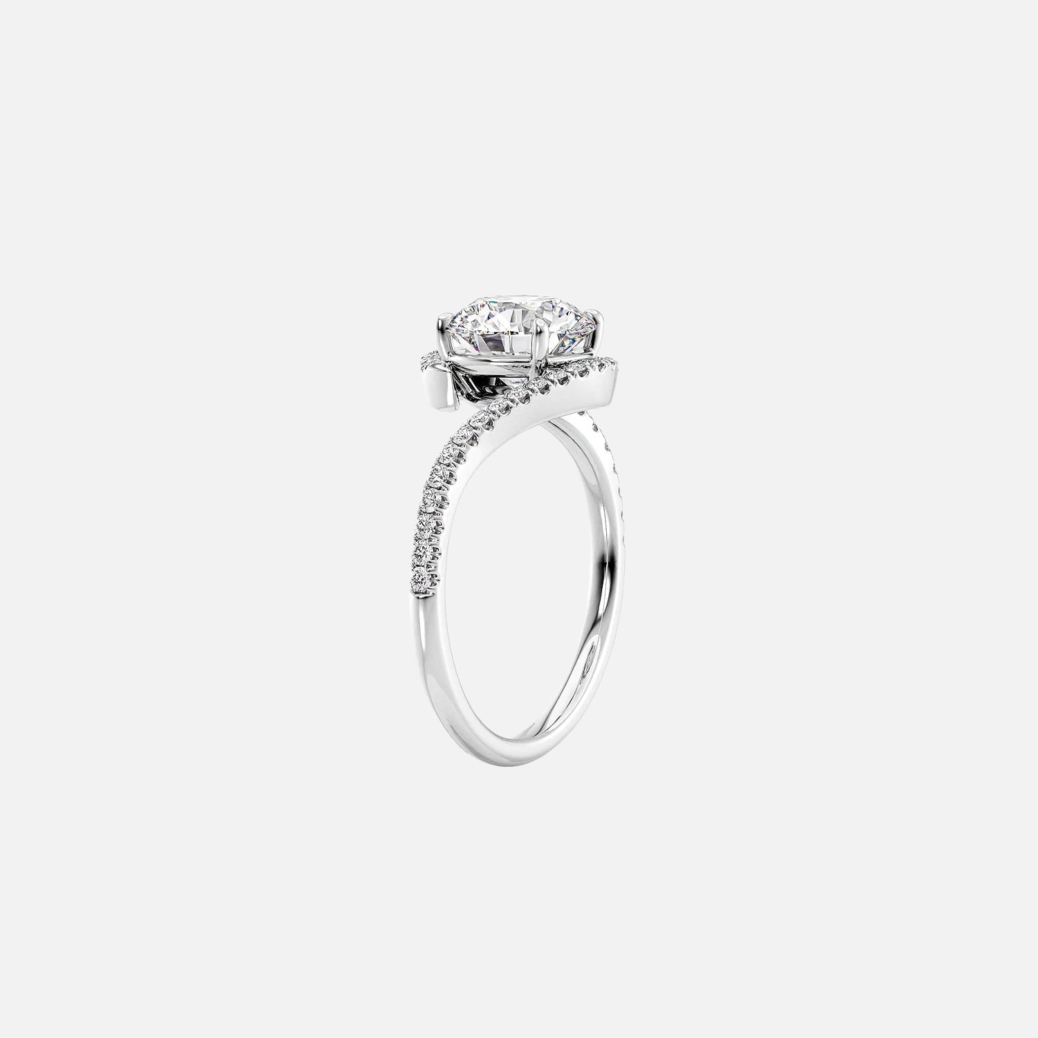 The Sylvia Emerald Pave Moissanite Ring - KNT - Engagement Rings, Wedding Bands & Fine Jewelry
