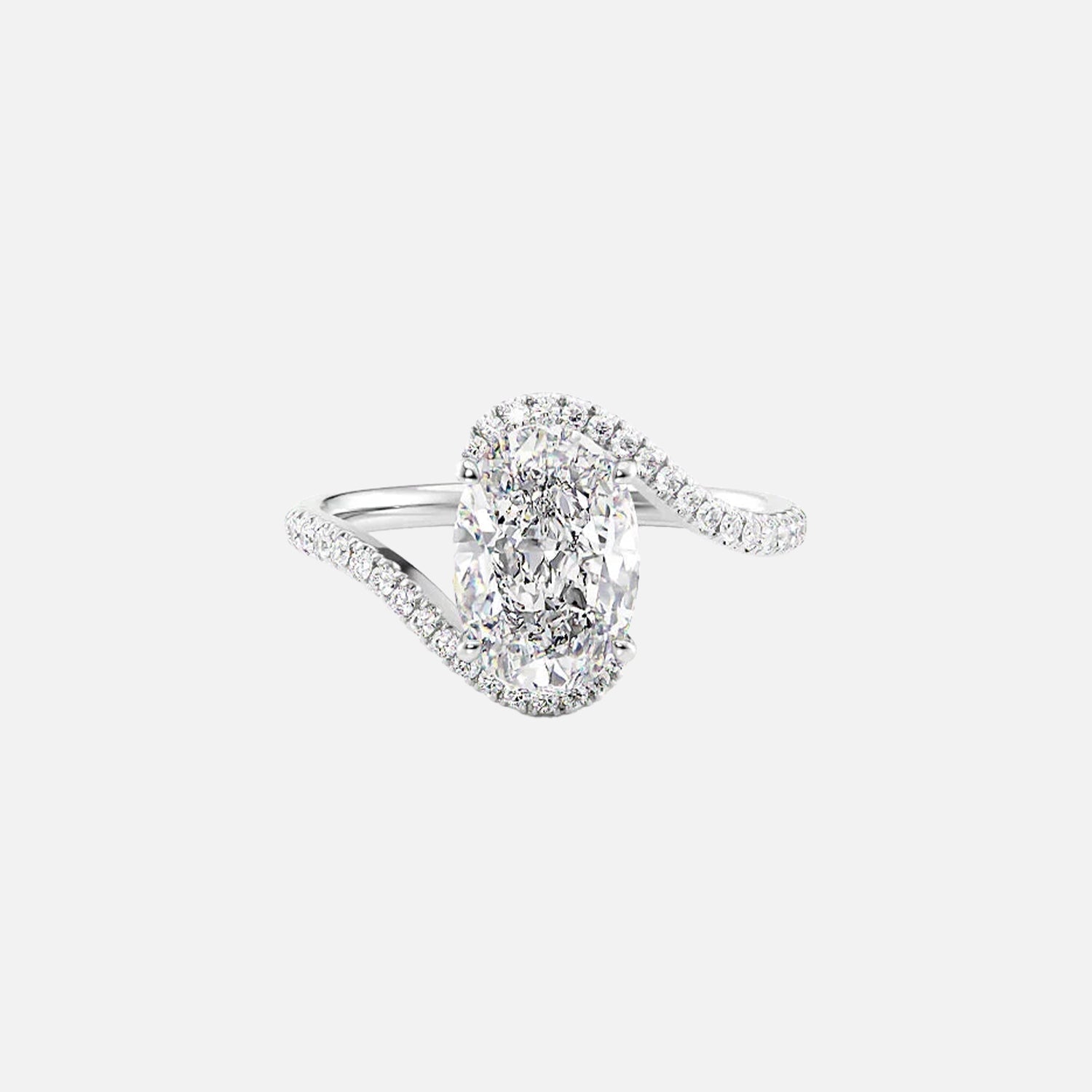 The Sylvia Oval Pave Moissanite Ring - KNT - Engagement Rings, Wedding Bands & Fine Jewelry