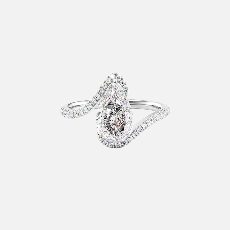 The Sylvia Pear Pave Moissanite Ring - KNT - Engagement Rings, Wedding Bands & Fine Jewelry