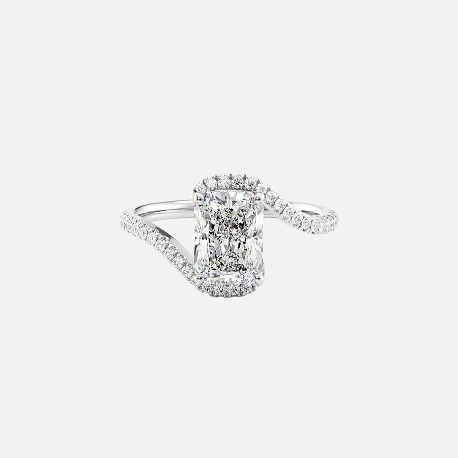 The Sylvia Radiant Pave Moissanite Ring - KNT - Engagement Rings, Wedding Bands & Fine Jewelry