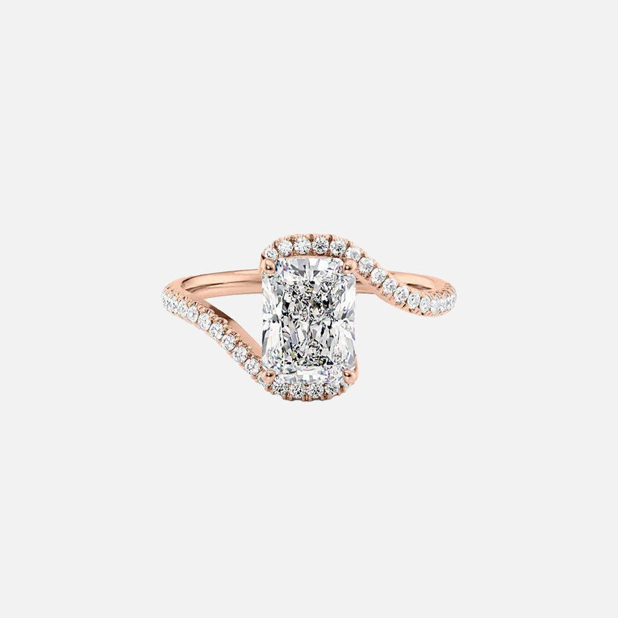 The Sylvia Radiant Pave Moissanite Ring - KNT - Engagement Rings, Wedding Bands & Fine Jewelry