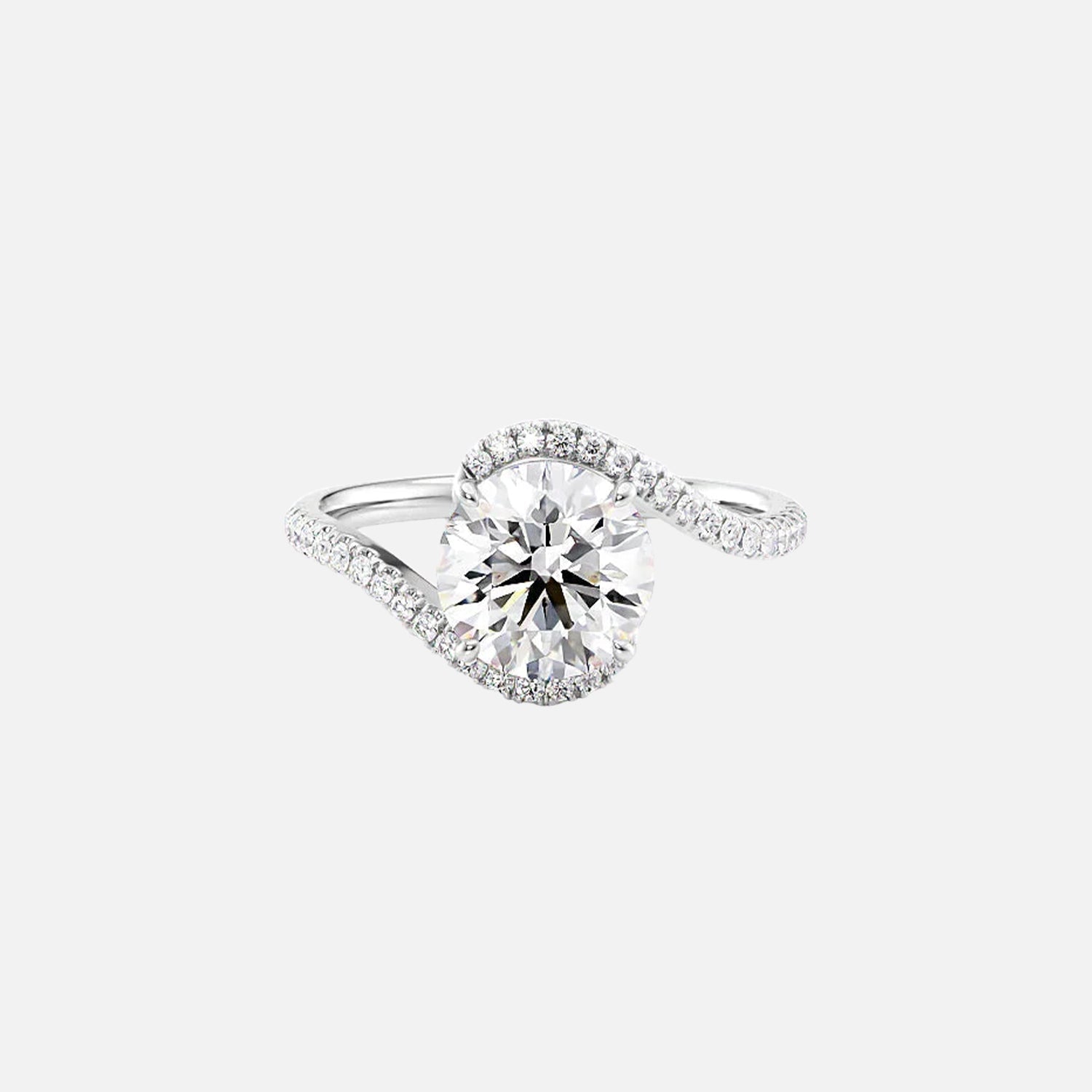 The Sylvia Round Pave Moissanite Ring - KNT - Engagement Rings, Wedding Bands & Fine Jewelry